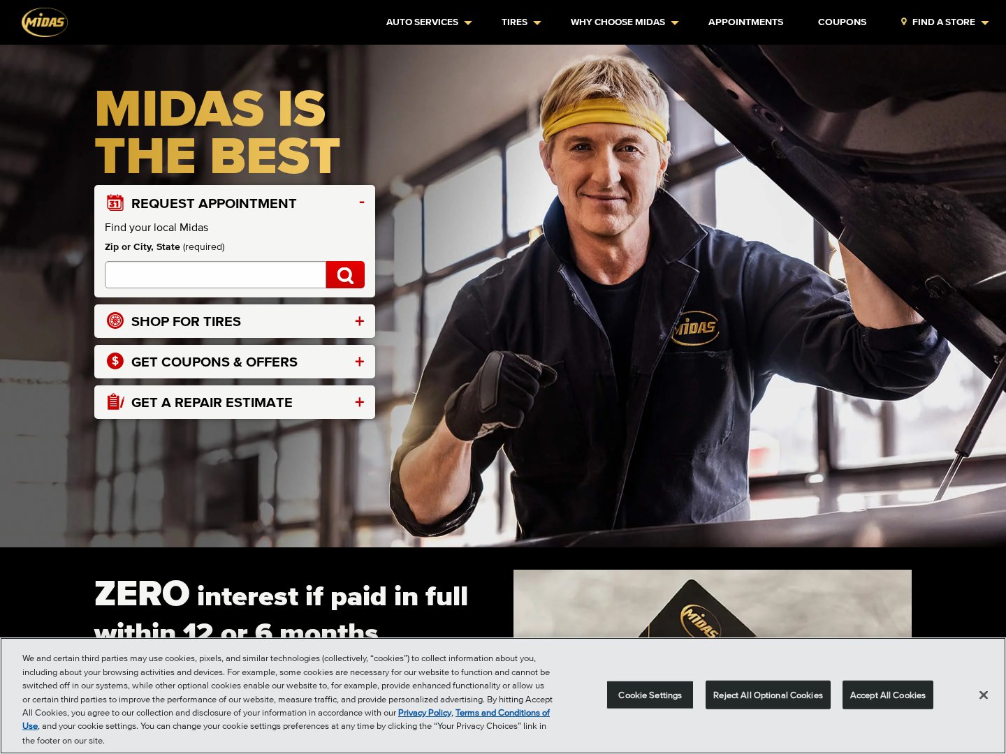 Midas website preview